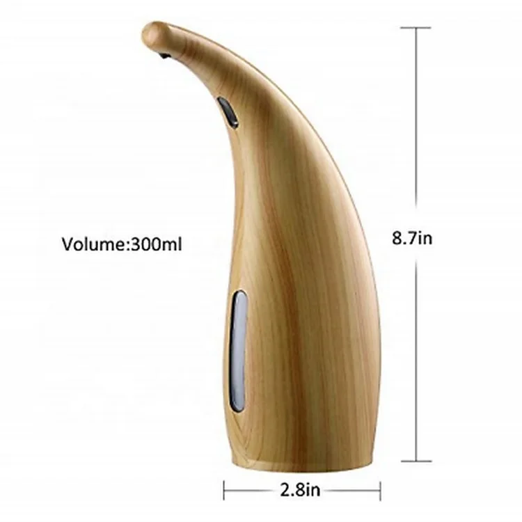 2024 Bestseller Touchless Hands Free Automatic Infrared Bamboo Liquid Soap Dispenser with Wooden for Kitchen Bathroom Sink