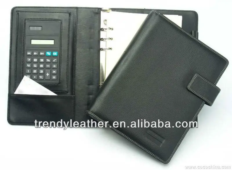 a5 размера ноутбук с калькулятором и ручкой