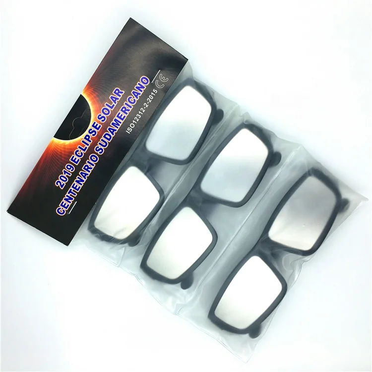 NASA APPROVED Adult Size CE and ISO Certified Plastic Safe Solar Eclipse Viewing Glasses(3 Pack)