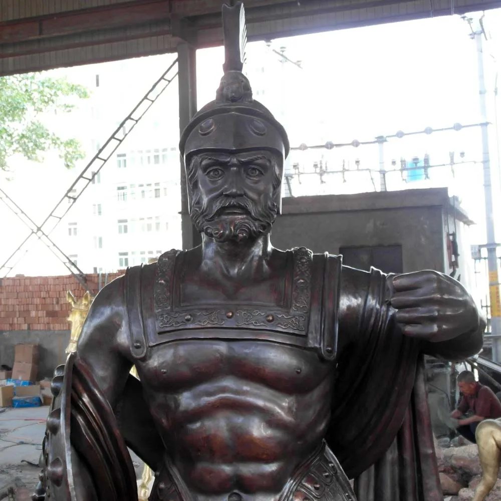 Hot sales life size Roman antique cast bronze warrior sculpture statue for outdoor decoration