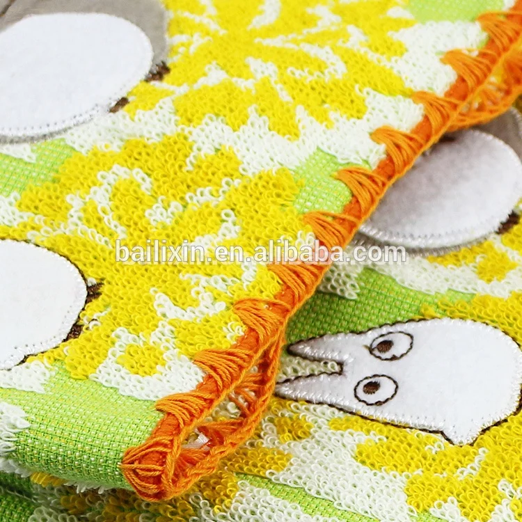 Wholesale 100% Cotton Totoro fishing towel tablet with best price baby towels Children towel