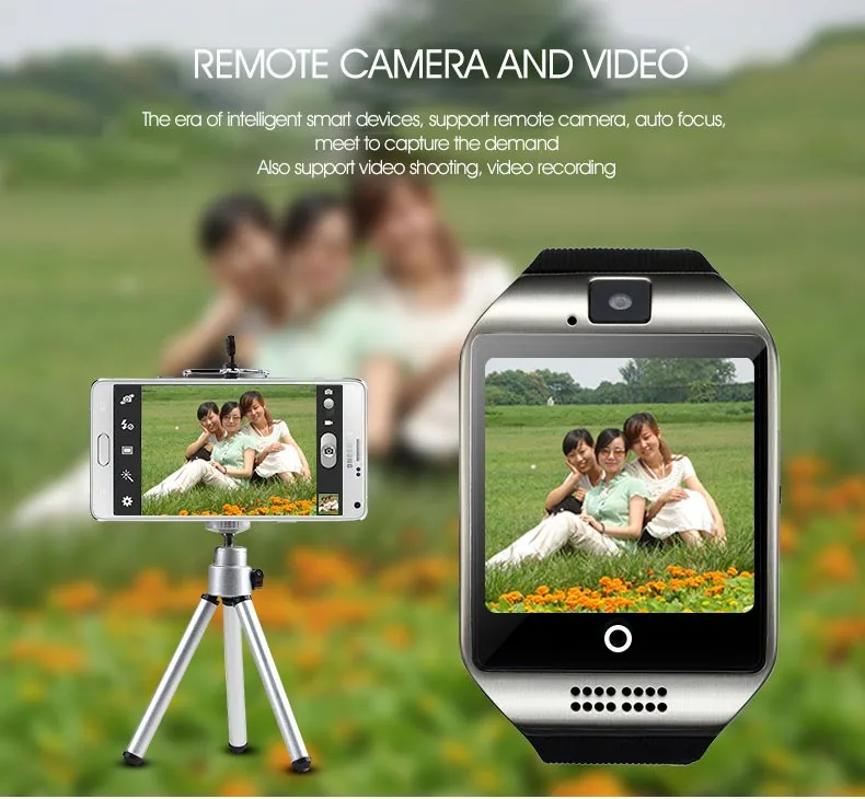 China Factory Price Q18 touch screen smart watch, android smartwatch phone with camera High Quality Smart Bracelet Wrist Band