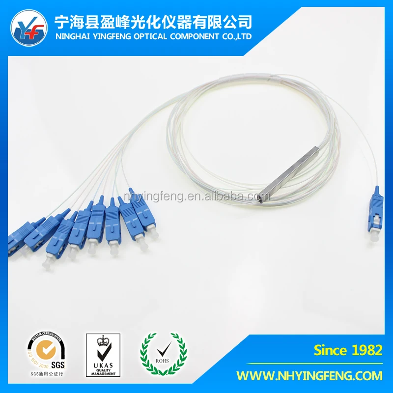 EPON и GPON надежное качество SC UPC волоконно-оптический 1x8 PLC Splitter Мини трубки трубки Стальные Splitter
