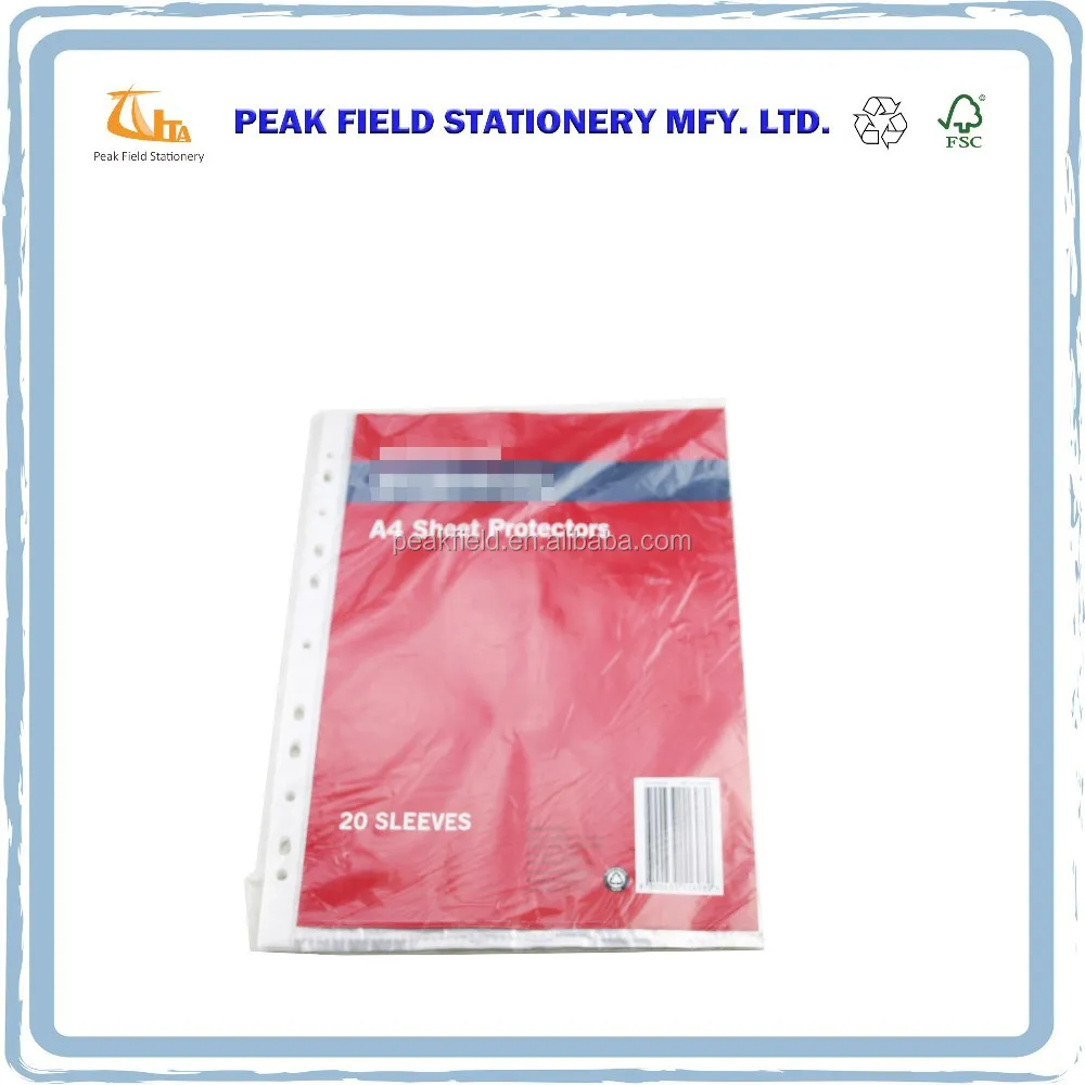 a4 a5 Plastic Clear Sheet Protectors Document Bag