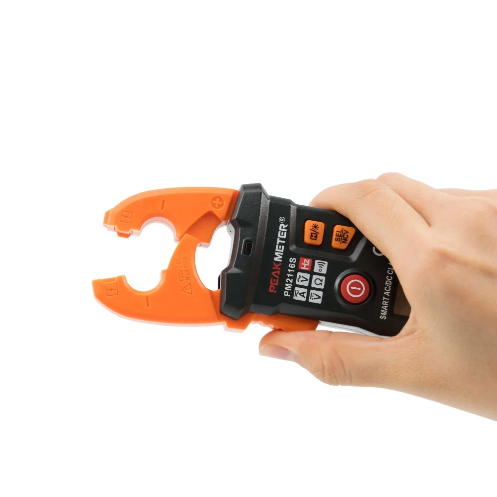 6000 counts cheap NCV clamp multimeter PM2116S, smart mini digital AC/DC clamp meter