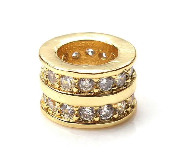 
Three-dimensional circular large hole rose beads for jewelry making pearl crystal bracelet black bracelet beads 