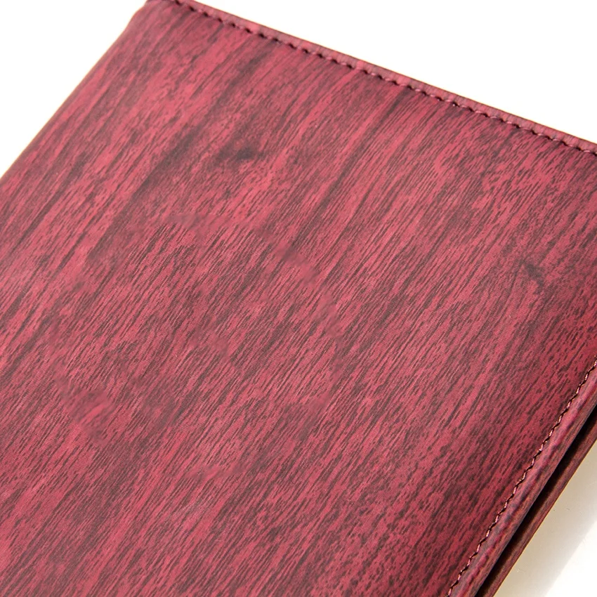 A5 Menu clip cross-border custom logo Upscale hotel wine signature clip PU leather business documents Cash register clip