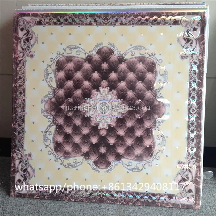 pvc ceiling 60X60 hot stamping square roof panel in Sri Lanka