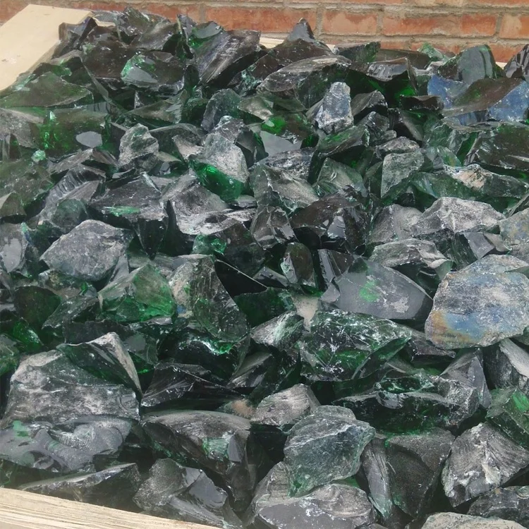 Original factory quality slag tumbled glass blocks rocks