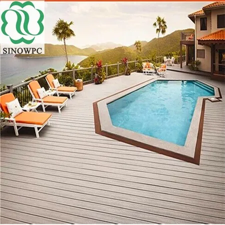 
cheap composite decking material / wpc manufacture exterior engineered plastic composite decking 
