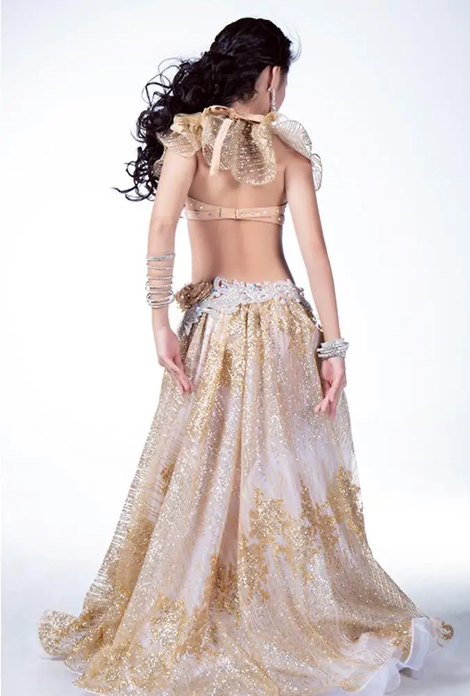 RT322 Wuchieal Профессиональные Индивидуальные костюмы для танца живота для детей