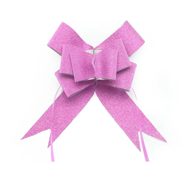 twinkle glitter fabric butterfly ribbon tie/organza tie bow ribbon bow with wire twist tie