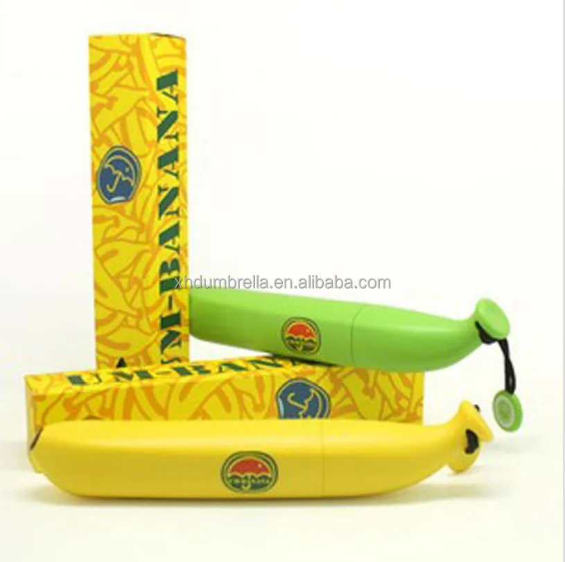 19 inch 6k yellow banana umbrella and folding umbrella with banana bottle