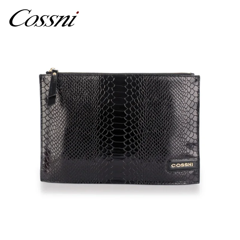 cossni genuine leather cowhide evening dinner party clutch bag for women
