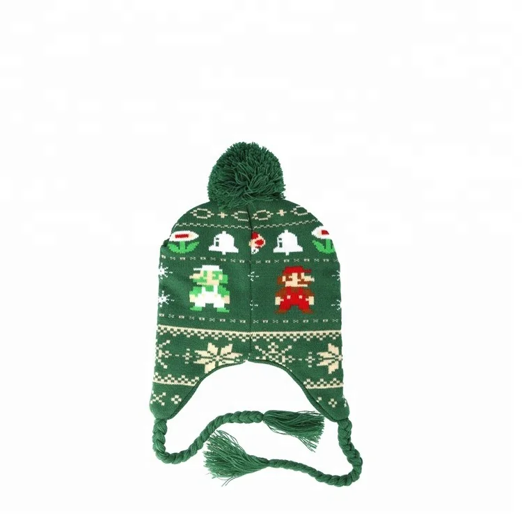 Baby Boys Girls Kids Thick Winter Hat Custom Knit Ear Flap Beanie