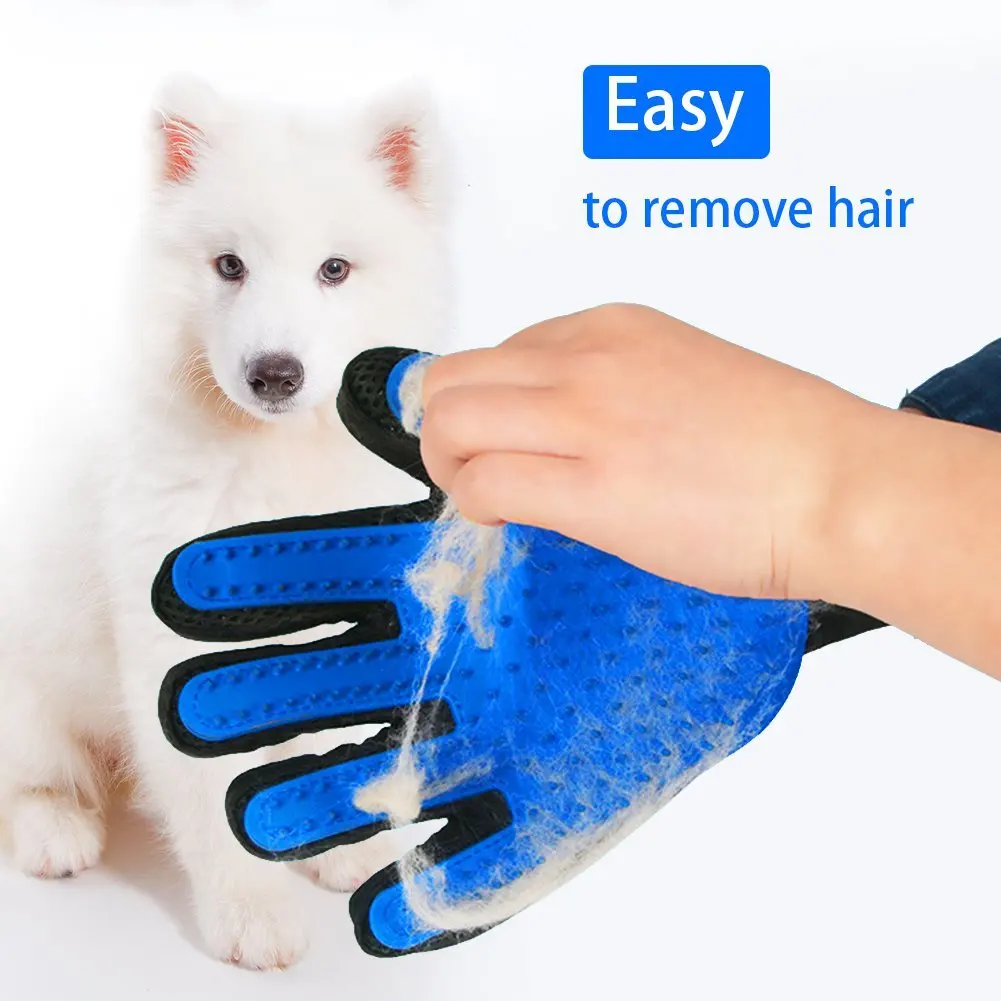 Hot Selling Pet Grooming Deshedding Brush Five Fingers Silicone  Dog Cat Hair Cleaning  for Dog Massage