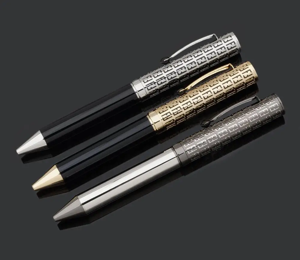 luxury new design pen gift metal ballpoint pen coated rubber with gift box