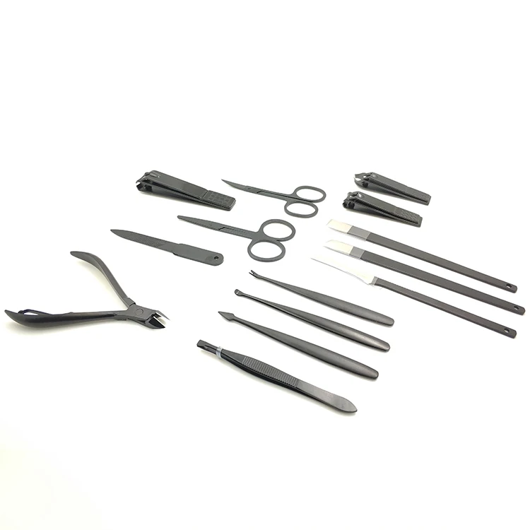 Travel portable manicures accessories 14pcs professional manicure pedicure set kit for girl