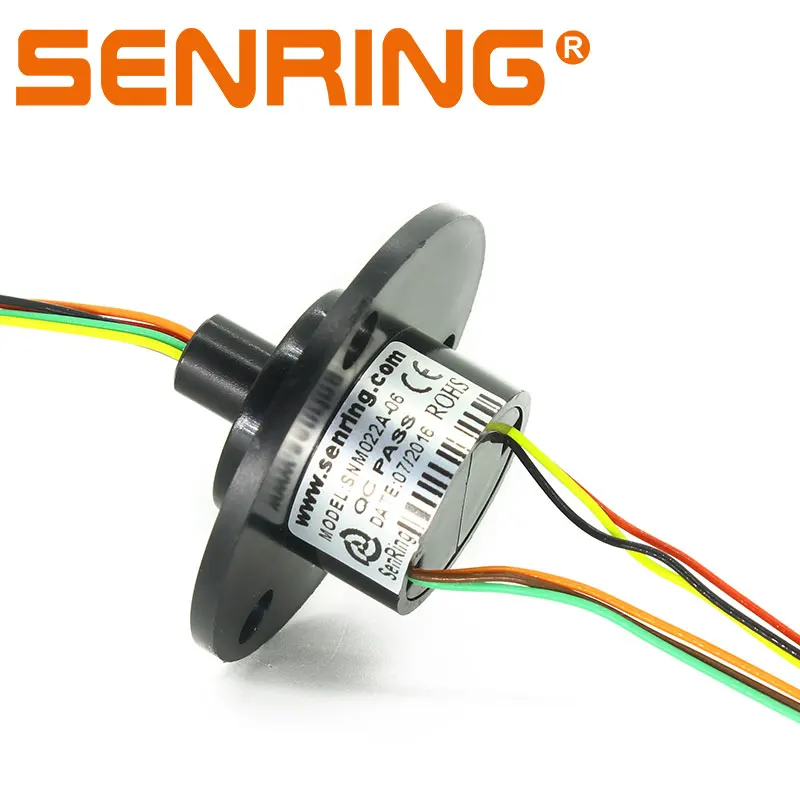 Senring Capsule slip ring 6 wires each 2A flange with OD 22mm