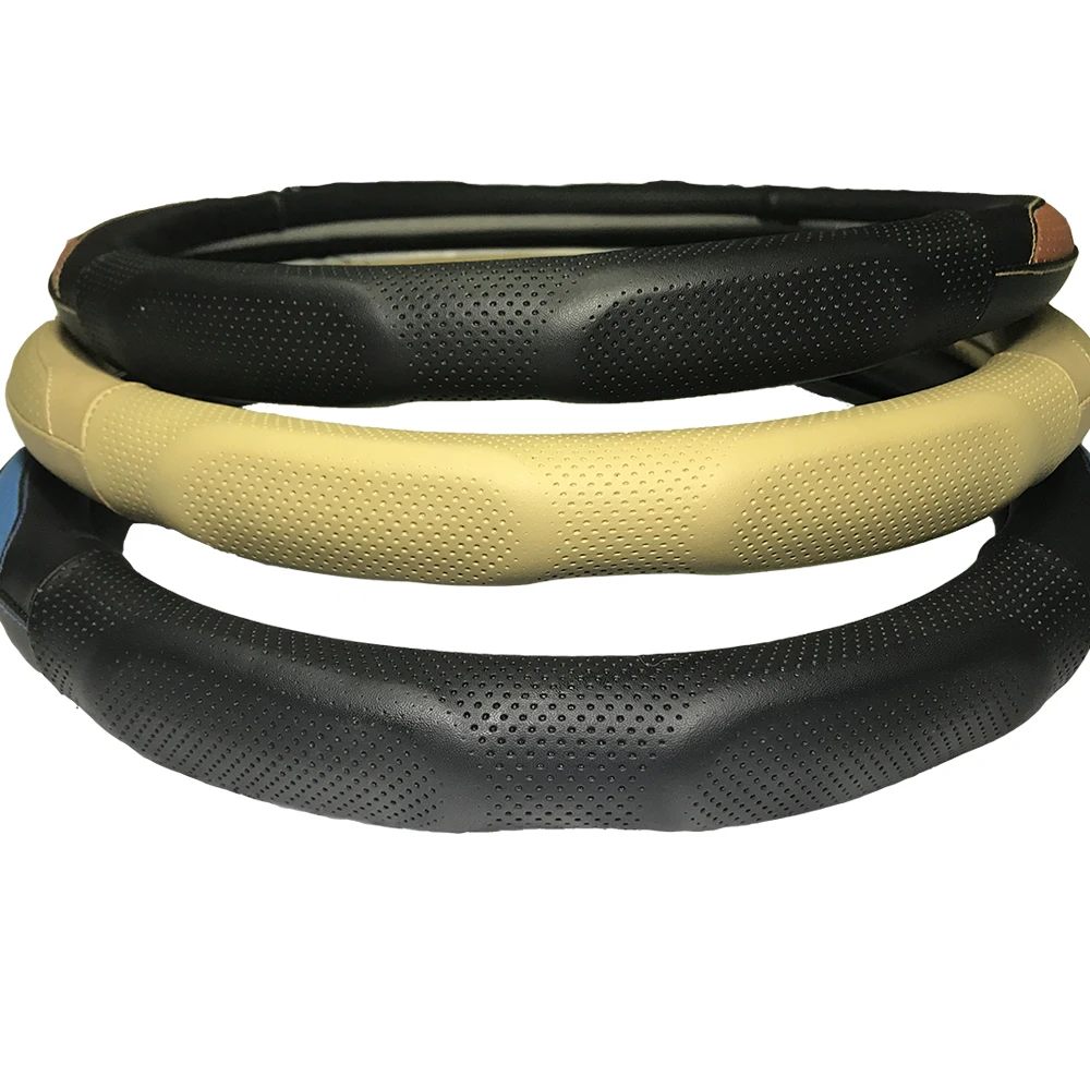 
38CM/15Inchs Styling Leather Car Steering Wheel Cover For Universal Car Steering Wheel Accessories 