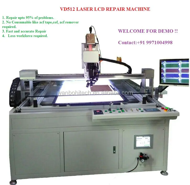 Аппарат для ремонта телевизионной панели VD VD512, крупногабаритный лазерный прибор для ремонта ТВ в белых точках и ярких линиях
