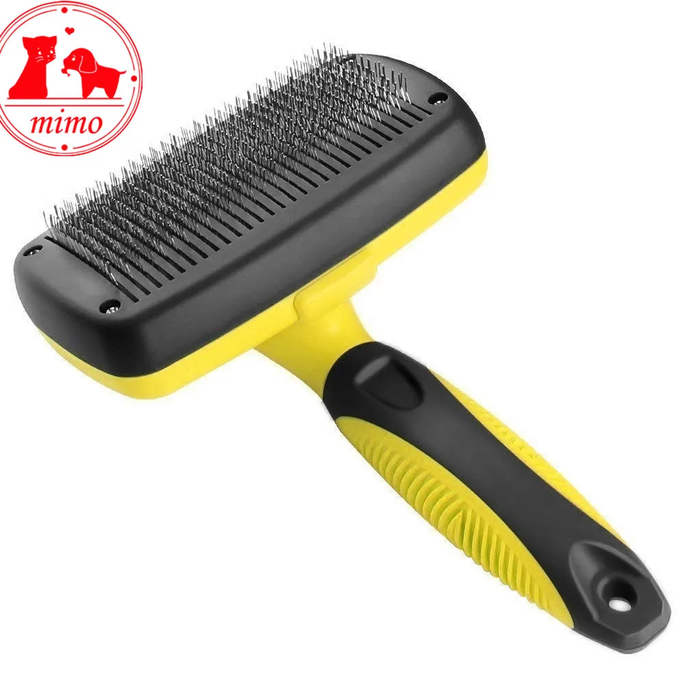 Pet Dog Hair Brush  Grooming Deshedding Dematting Comb Tool Comb Dog Self Cleaning Slicker Brush for Small Large