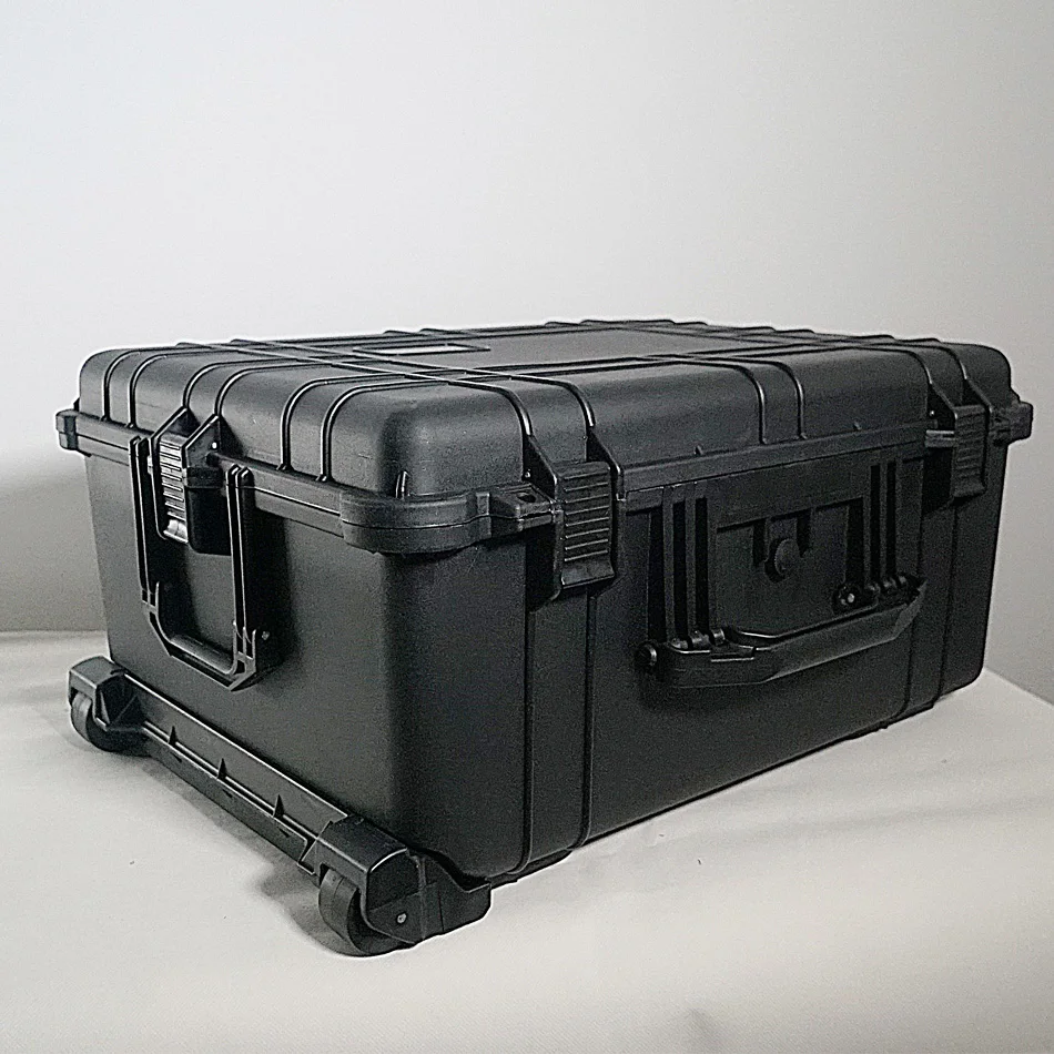 
Large plastic case storage box plastic tool box trolley Hard tool trolley case with foam 