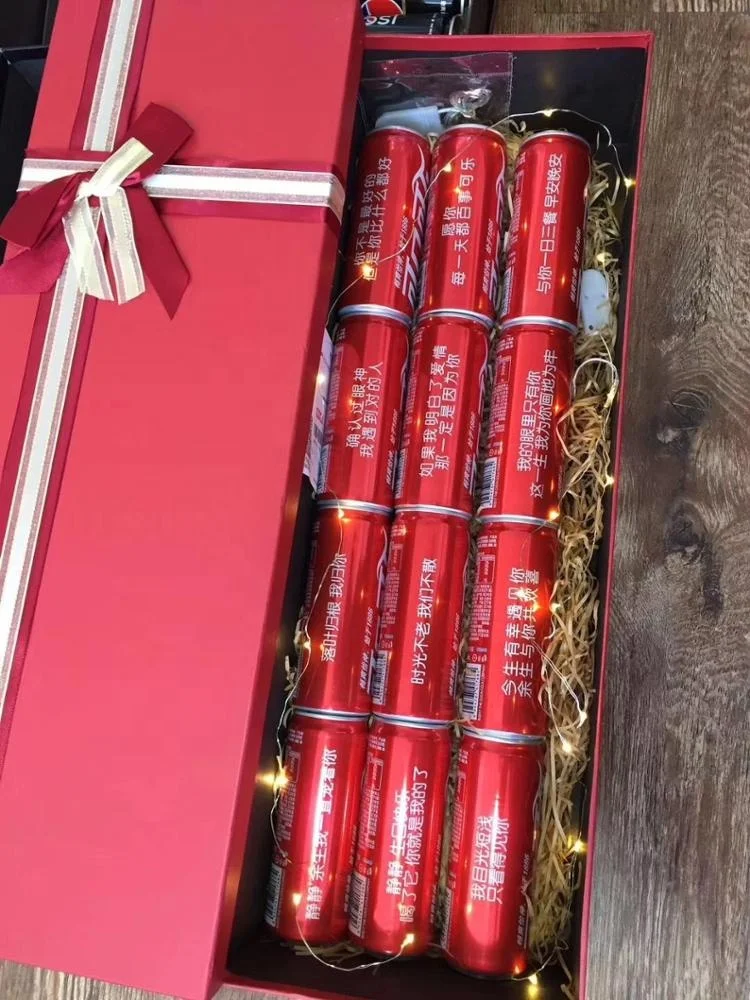 Wholesale 150ml 250ml 330ml 355ml 500ml slim aluminum soft drink can for juice beer wine and  can be custom-made into gift boxes