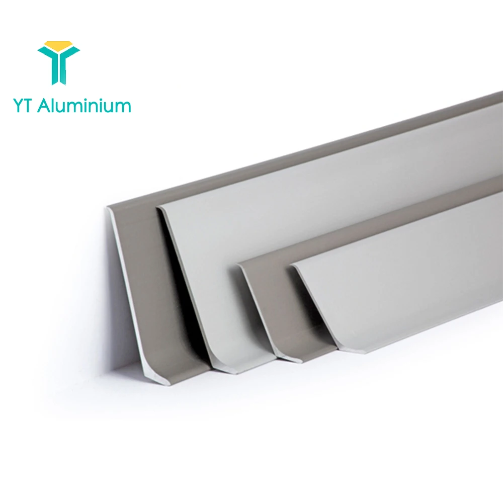 Aluminum Skirting Price Black 80mm Baseboard Corner Protector Kitchen Plinth Wall Skirting Board Profile
