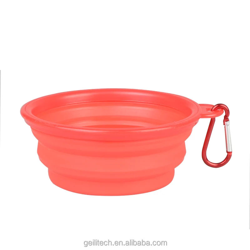 Большая Поставка со склада, складная силиконовая миска для собак объемом 300 мл или 1000 мл с логотипом под заказ