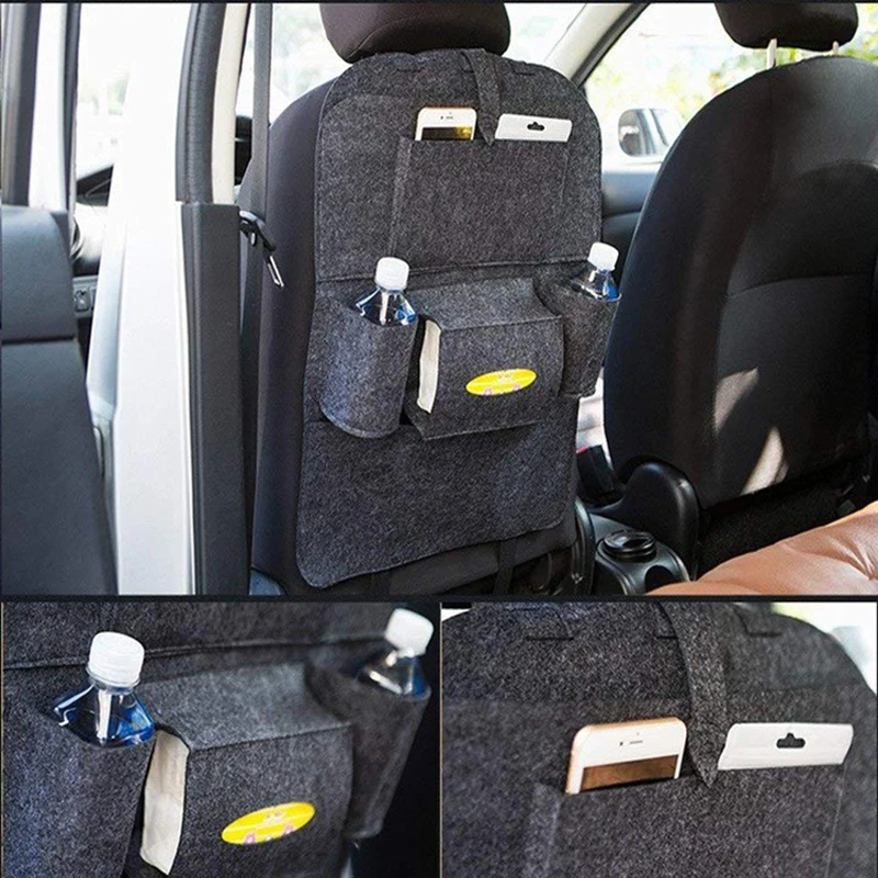 
Custom Wholesale Felt Storage Car Seat Backseat Bag Organizer 
