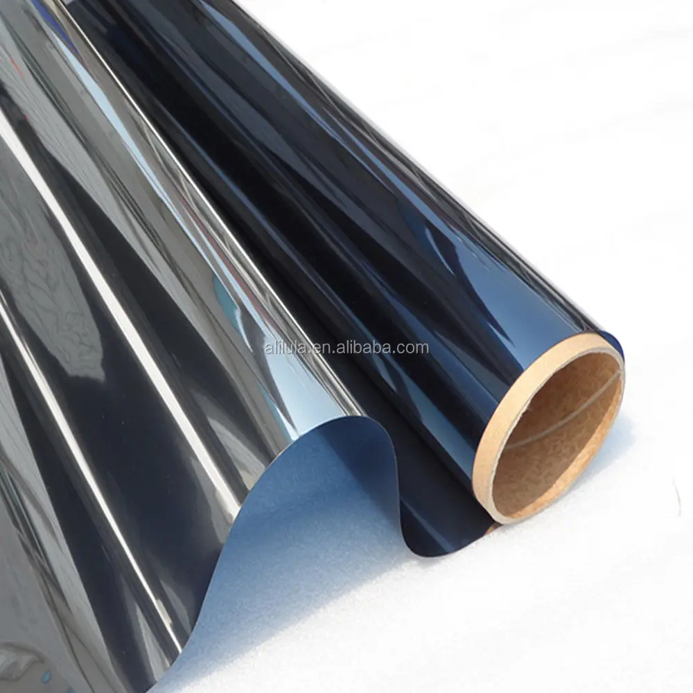1.52*30M Roll Size Glass Building Mirror Film Heat Reject Protection Film Metal Silver Black 5% Vlt Reflective Paper