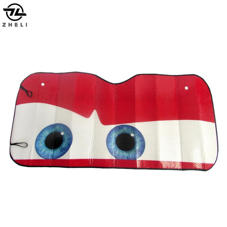 Hot selling Big Eyes PE bubble material with aluminium foil car sun shade