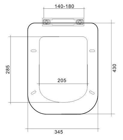 New Design Italian Toilet Bowl Seats  Pp Stylish  Two Pieces Toilet Square Shape Watermark Toilet  Lid
