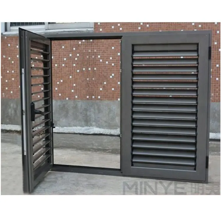 Aluminum Louver Plantation Shutters Casement Windows