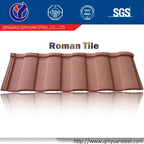 Free sample color stone coated metal roofing tile for building, Exquisite workmanship sand coated roofing tile