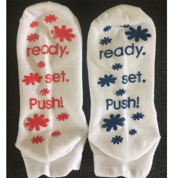 New Goods Inspirational Fun Non Skid Womens Hospital Socks, Baby Shower Gift Maternity Labor Delivery Push Socks