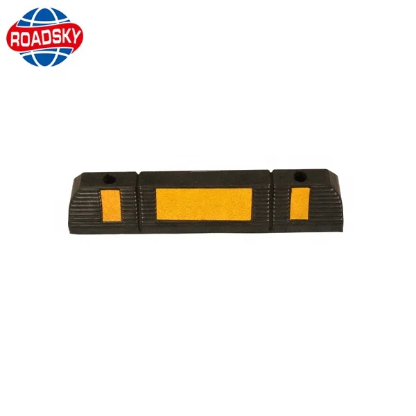 Reflective Tape Garag Rubber Wheel Car Stop Stopper