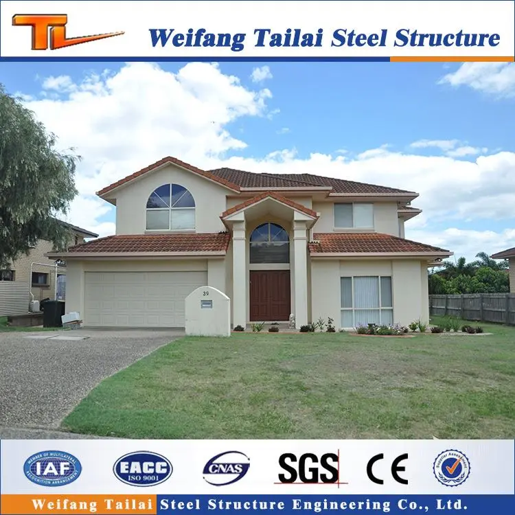 China design ISO9001 Steel structure villa prefabricated building house with graphic design