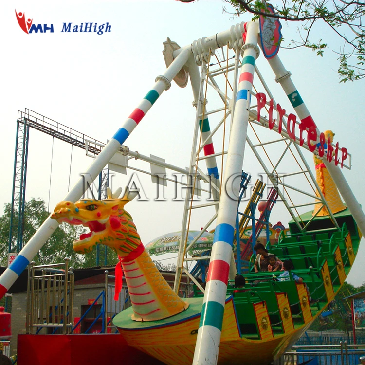 Hot Sale Favorite Playground Fiberglass Kids Adults 24P Outdoor Pirate Ship Ride