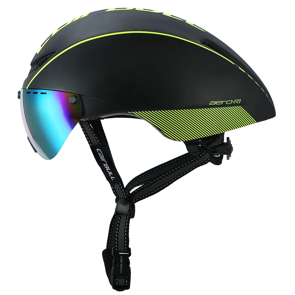 
CAIRBULL AERO-R1 Aerodynamics Road Cycling Aero Bike Helmet With Magnetic Goggle Fits With Glasses Safety helmet construction 