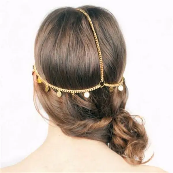 
Fashion golden forehead jewelry head chain headband 
