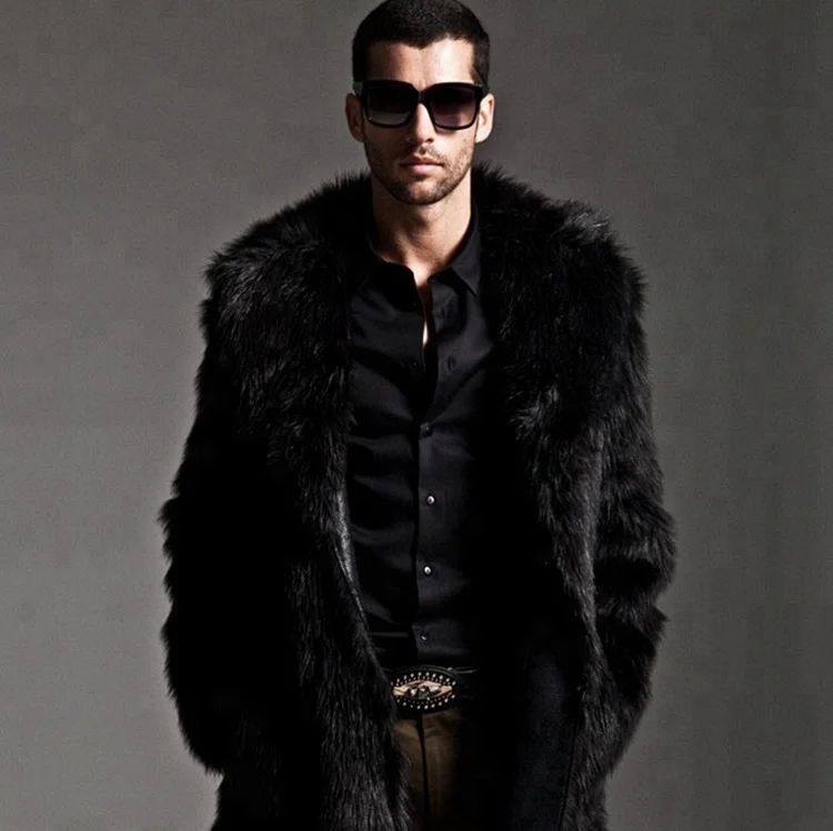 Factory direct wholesale clothes man winter faux fur coat