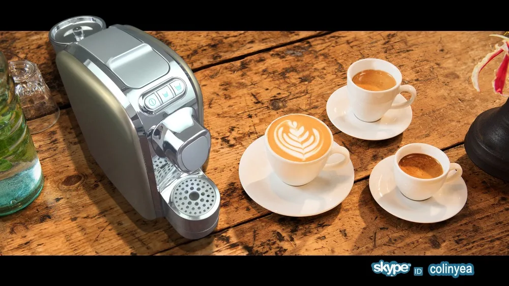 Capsule Coffee Machine OEM Adjustable Drip Tray for Small and Big Cup White . Silver . Red . Free Spare Parts 20bar Italian Pump