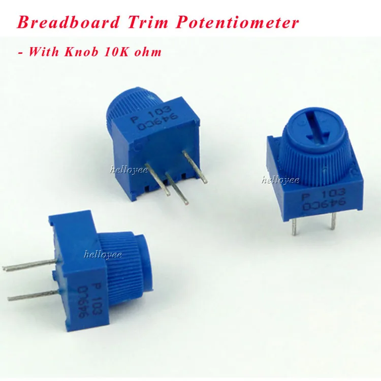 Breadboard Trim Potentiometer Trimpots With Knob 10K