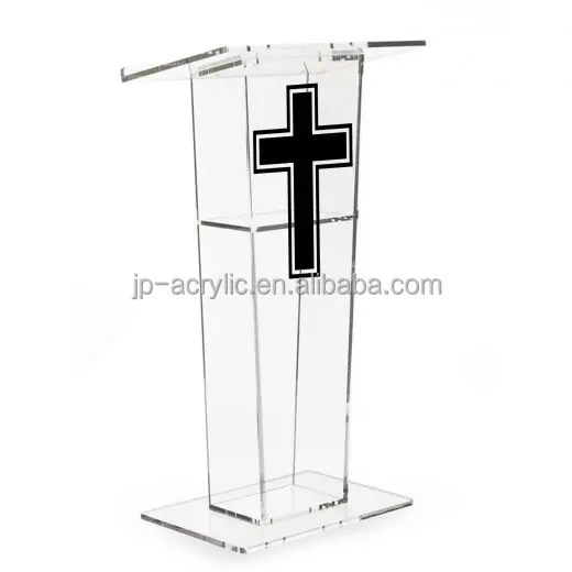 
Пользовательский новый дизайн печатная акриловая одноступенчатая кафедра 