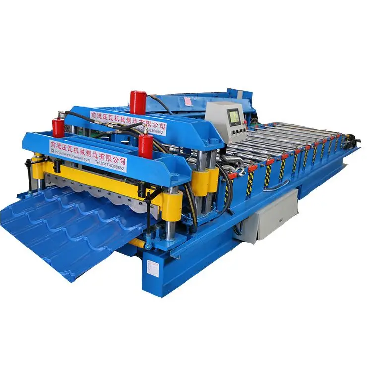 Hydraulic Tile Press Glazed Metal Roof Plate Rolling Machine