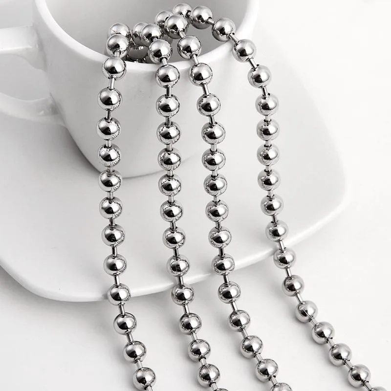 Dongguan Direct Sale 6mm Metal Ball Chain For Necklace