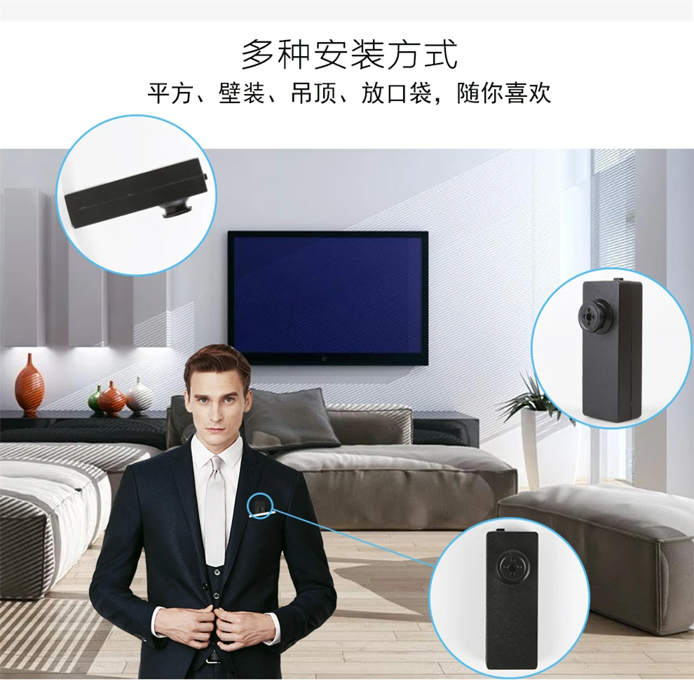 Hot Products 2020 ! 1080P wifi fastener Button Camera motion detector WiFi Function / Motion Detector --- PQ214