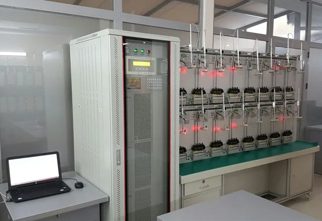 Three phase energy meter calibration test bench close link